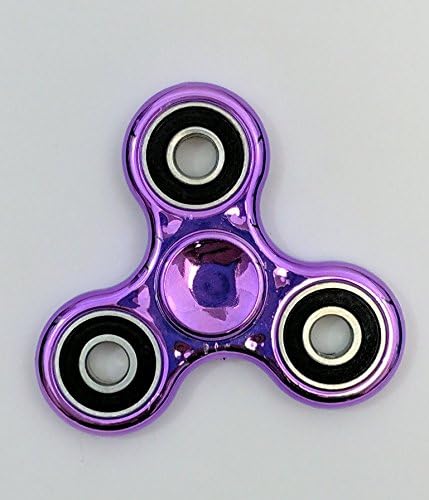 Tri-Spinner Fidget Toy With Premium Hybrid Ceramic Bearing Color Metallic Purple