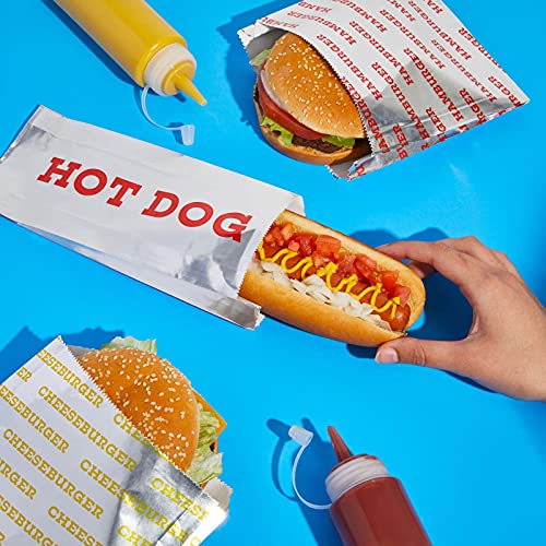 Greaseproof Paper Hot Dog Holders and Hamburger Wrappers (3 Designs, 300 Pieces) Pricepulse