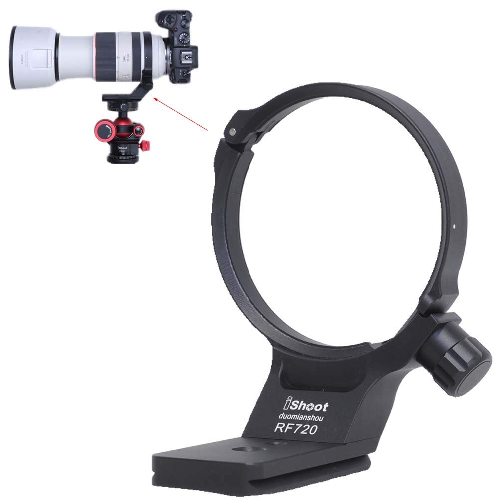 iShoot Metal Lens Collar Tripod Mount Ring Compatible with Canon RF 70-200mm f/2.8L IS USM E (III), Lens Support Holder Bracket Bottom is 39mm Arca-Swiss Fit Quick Release Plate Dovetail Groove