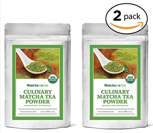 Matchaworks Matcha Green Tea Powder Organic, Culinary Grade, 2lb (2 1lb Packs)