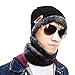 Winter Beanie Hat Scarf Set Warm Knit Hat , Outdoors Ski Thick Knit Skull Cap Scarf Set for Men and Wowen
