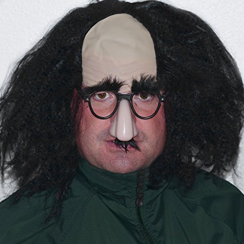 Ben Franklin Costume Wig Tight Bald Cap Wigs Durable Old Man Wig Comfortable Albert Einstein Mad Scientist Benjamin Franklin Wig for Child Kids Adults Halloween Costume School Cosplay Performance