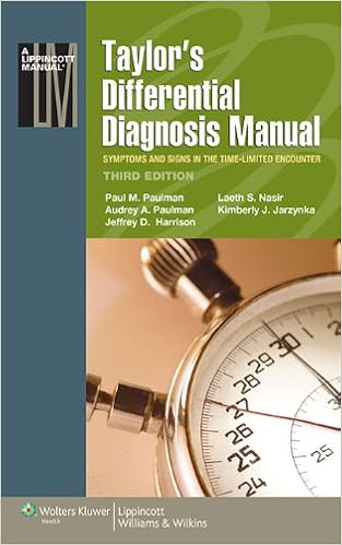 Taylor S Differential Diagnosis Manual Symptoms And Signs In The Time Limited Encounter Lippincott Manual Series 9781451173673 Medicine Health Science Books Amazon Com