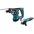 Makita HR2811FX 1-1/8'' Rotary Hammer, accepts SDS-PLUS bits and 4-1/2" Angle Grinder