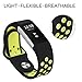 Hanlesi Fitbit Charge 2 HR Bands Soft Silicone Breathable Fashion Sport Strap for Fit bit Charge2 Replacement Original Accessory Black Wristband with Hole Resistant Fade for Man & Woman Green Small