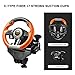 PC Racing Wheel, PXN V3II 180 Degree Universal Usb Car Sim Race Steering Wheel with Pedals for PS3, PS4, Xbox One, Xbox 360(Orange)thumb 4