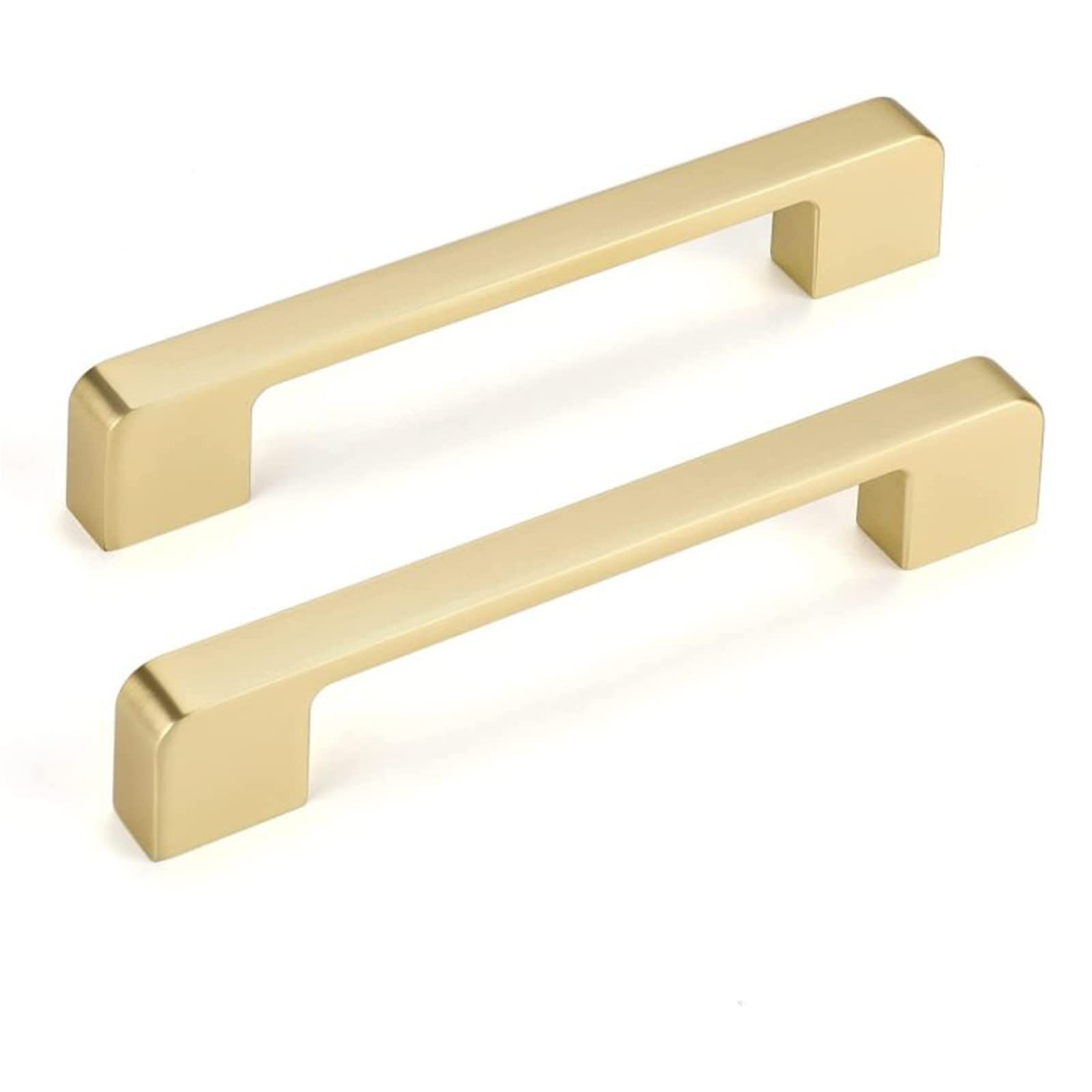 LONTAN 20 Pack Drawer Handles 160mm Gold Kitchen Cupboards Handles Bathroom Cabinet Square Cupboard Door Furniture Cabinet Pull Zinc Alloy