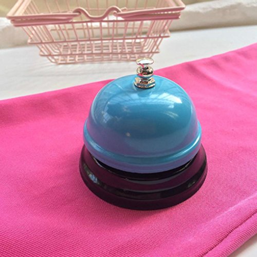 Big Call Bell, 2.95 Inch Diameter, Chrome Finish, All-Metal Construction, Desk Bell Service Bell for Hotels, Schools, Restaurants, Reception Areas, Hospitals, Warehouses by Molyveva (E)