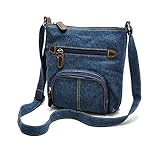 ZOONAI Women Multi Pocket Crossbody Shoulder Bag Small Organizer Purse Wallet www.denim.fit