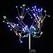 Solar Firework Light, 105 LED Multi-Color Outdoor Firework Solar Garden Decorative Lights for Walkway Pathway Backyard Decoration Parties (6 Pack)