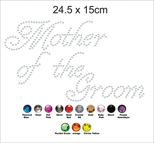 Mother of The Groom Rhinestone Diamante Iron On Transfer - Custom Crystal Hotfix Personalised Applique/Motif Fancy 1A Style