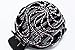 Attractive Hand-Crafted Hair Holder: Bun Maker, Clip and Grip for Thick and Thin Hair. 2 Uniquely Hand-Painted Pieces.
