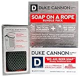Duke Cannon Soap On A Rope Bundle Pack: Tactical Scrubber + Big Ass Brick of Soap (Beer)