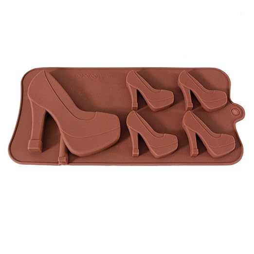 Molde de silicona para galletas de 5 zapatos de tacón alto de ...