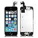 QTlier for iPhone 5S LCD Screen Black - Corepair Full Assembly Display Replacement Touch Digitizer with Home Button, Front Camera, Ear Speaker, Repair Tools and Screen Protector