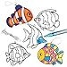 Baker Ross Tropical Fish Suncatcher (Pack of 6) for Kids to Decorate, Arts and Crafts, 10cm, Clear