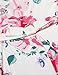 Arshiner Little Girls Round Neck Sleeveless Flower Print Back Zipper Pleated Dress with Belt