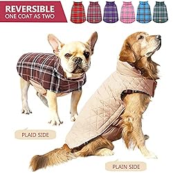 Kuoser Warm Dog Coat, Reversible Dog Jacket