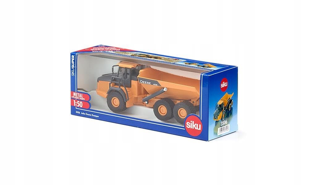 siku 3506, John Deere Dumper, Construction site vehicle, 1:50, Metal,Plastic, Orange, Tipping trough