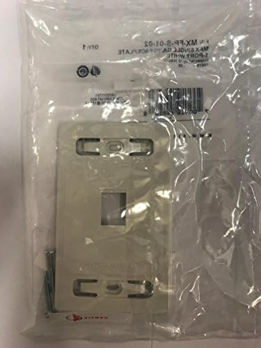 SIEMONMX-FP-S-01-02 MX, Single Gang, Single Opening, White, Single Port, Flush MOUNTING, FACEPLATE