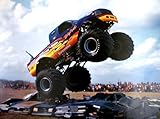 Bigfoot Monster Truck Smashing Cars Art Print Poster (8x10)