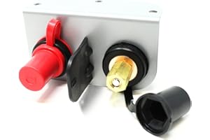 R2X Racing Remote Battery Terminals Car Battery Terminal Jumper Battery Post Terminals Battery Relocation Kit with Heavy Duty Steel Mounting Bracket for UTV ATV Car Trucks RV Tractor Mower Boat