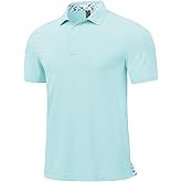 Rdruko Mens Golf Shirts Short Sleeve Dry Fit Performance Collared Shirt Athletic Casual Polos