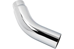 higehio 5'' Chrome Plated Diesel Exhaust Elbow Tip,5 Inch Inlet 6 Inch Outlet Side Exit Exhaust Tip, 23'' Length Turndown Exh