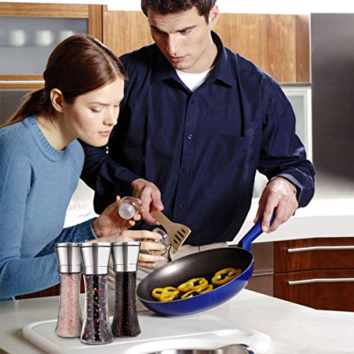 6 Salt+Pepper+Grinder+Adjustable+Ceramic