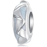 Star River Charms Stopper Spacer Rubber Charms for Bracelet 925 Sterling Silver Beads for Women