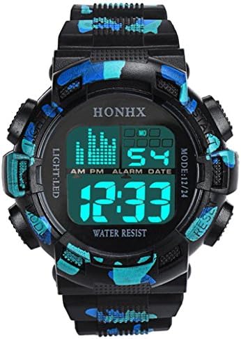 Clearance Digital Date Sport Watch Daoroka LED Analog Quartz Fashion Mens Alarm Wrist Watch Jewelry Hot Sale (D)