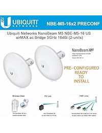 Ubiquiti nbe m5   16 x 2 unidades 5 GHz nanobeam M5 16dBi Kit completo Preconfigurado