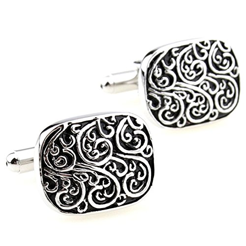 Badmen Unique Men's Vintage Pattern Celtic Cross Shirts Cufflinks (SilverVPCC)