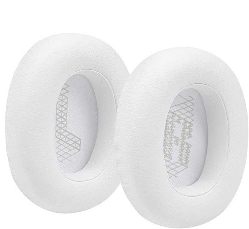Replacement Ear Pads For JBL LIVE 650BTNC/660 BTNC Headset,Replacement Ear Cushions Foam Ear Cups Covers For JBL LIVE 650BTNC/660 BTNC Headphone (White)