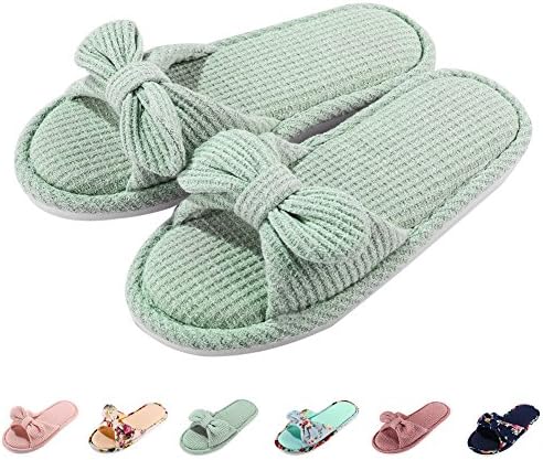 Women Open Toe Slip on Home Slippers Comfort Memory Foam Slippers Cute Animal Indoor Outdoor Slippers