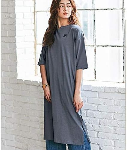 Amazon ラナン Ranan Fila キーネックワンピース グレー L ワンピース チュニック 通販