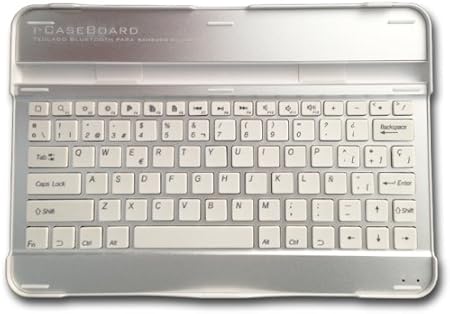 I Caseboard Icase 04 Funda Con Teclado Qwerty Espanol Con N Bluetooth 3 0 Con Teclas Blancas Para Galaxy Tab 2 De 10 1 P5100 P5110 Aluminio Amazon Es Informatica