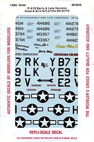 Repli Scale 1:48 P-51D Early &amp; Late Vers. Aces Aircraft Of The 361st FG #48-5049