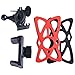 Cell Phone Bike Mount, Shackle Universal Cradle Clamp for iOS Android Smartphone GPS Other Devices, 360 Degrees Rotatable, 3xSilicon Straps