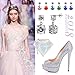 R-timer Womens Crystal Dangle Stud Earrings Swarovski Elements Jewelry Set of 7 Pairs (Dangle Earrings)