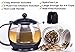 Glass Teapot with Infuser and Warmer Sleeve, Blooming Loose Leaf Tea Pot, Tea Infuser Holds 4-5 Cups - 2 Infusers Included