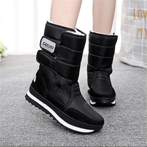 Slinny Women Boots Snow Boots Non-Slip Unisex Boots Leisure Candy Black 6.5