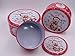 hadaaya Beautiful Christmas Themed Red Color Round Storage tins, Shabby chic, set of 3, Gift Box
