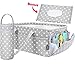 Sweet Carling Baby Diaper Caddy Organizer | Baby Shower Registry Must Haves For Boy Girl Gifts Newborn Essentials Basket | Nursery Decor Changing Table Storage For New Mom With Bottle Cooler Bag