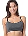 Gratlin Women's Lightly Padded Wireless Racerback Sports Maternity Nursing Bra Charcoal Heather M- (34DD, 36C, 36D)