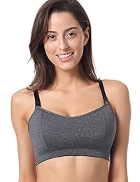 Gratlin sostén deportivo ligeramente acolchado y sin alambres de lactancia para la dama
