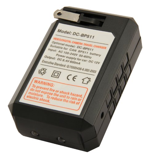 STK CB-5L Canon BP-511 BP-511A Battery Charger - for Canon EOS-5D, Canon EOS-40D, Canon EOS-50D, Canon EOS-20D, Canon EOS-30D, Canon EOS-1D, Canon EOS-10D, Canon EOS-Digital Rebel, Canon EOS-D60, Canon EOS-300D, Canon EOS-D30, Canon EOS Kiss, Canon Powers - Thumbnail 5