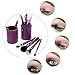 Anself 12pcs Professional Makeup Brush Set Cosmetic Makeup Tool with Leather Holder Case