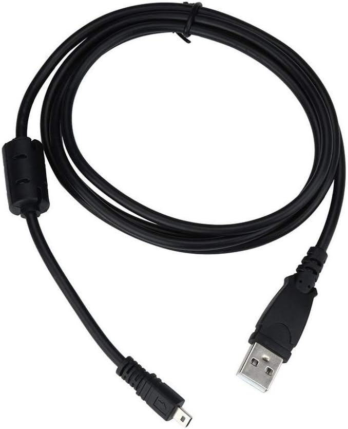 Aiivioll Replacement USB Cable Camera Transfer Data Sync Charging Cord 8Pin Compatible with Sony Digital Camera Cybershot Cyber-Shot DSC-H200 H300 DSC-W710 W730 W800 W810 W830 W370 (1.5m/Black)