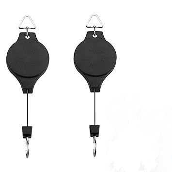 Gzq 2pcs Plant Pulley Retractable Hanger Hanging Planters Flower
